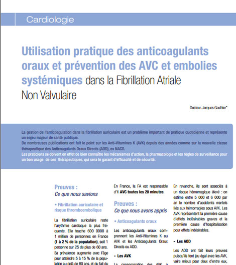 Utilisation pratique des anticoagulants